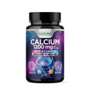 Vápník 1200mg s vitaminem D3 pro nejlepší absorpci - Advanced Bone Support Supplement, 1200 mg vápníku uhličitanu a 1600 IU vitaminu D3, pomalé uvolňování pro imunitní podporu, snadné spolknutí, 120 tablet