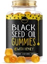 Black Seed Oil Gummies MAJU s medem 90ct, 500mg BSO Gummy, Black Cumin Seed Nigella Sativa Oil, Cold- Pressed, Potent Formule, 90ct