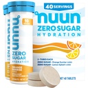 Nuun nulový cukr Hydratace Electrolyte Tablety - sodík, draslík, chlorid, vápník, hořčík, lehké a lahodné ovocné příchutě, bez cukru, gluten zdarma, Vegan, smíšené Citrus 4 balení (40 Služeb celkem)