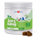 Mléko Thistle pro psy - 90 měkkých žvýkaček - Podpora jater a ledvin - Podpora jater s EPA & DHA - Detox - Dodatek jater pro psy s Choline a L-Arginin.
