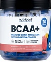 Nutricost BCAA + Hydration Raspberry Lemonade (20 Stickpacks) - Aminové kyseliny s rozvětveným řetězcem s hydračním komplexem - Gluten- Free, Non- GMO