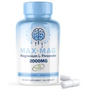 Max- Mag Magnesium L- Threonát dodatek - 105 Kapsle Vyrobeno v USA - Magtein 2000mg Komplex s vitaminem D3 a K2 pro spánek, Mood & Brain Magnesium L Threonát Kapsle Nutrition by MaxLife Naturals