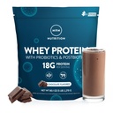 MRM Nutriční syrovátkové bílkoviny 124; čokoládové ochucené 124; 18g protein 124; s 2 biliony probiotika + stravitelné enzymy + BCAA 124; vysoká absorpce + potrava 124; Hormon + antibiotikum zdarma 124; 87 Služeb