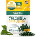 Sunlit Nejlepší Chlorella Spirulina Tablety - Organic USDA, Premium Spirulinas a Chlorella Kapsle 500 pilulky - Chlorellas přírodní Superfood s Spirulina Algae, Enzymes Chlorofyl & Vegan Protein