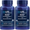 Life Extension NAD + Buněčný regenerátor a resveratrol Elite, NIAGEN nikotinamid ribosid, Transresveratrol, quercetin, Fisetin, pro dlouhověkost, energetiku a oxidační stres, 30 Vegetariánská kapslí