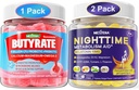Balení: Butyratové gumové s probiotickými + prebiotickými + Postbiotickými a melatoninovými 10 mg 20mg noční metabolismus