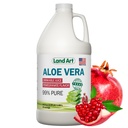 Land Art Pure Aloe Vera Juice - Granátová šťáva - Cold- Zpracováno - Inner Fipled from Organic Fresh Leaves from Texas - Aid- 64 fl oz