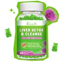 Mléko Thistle Gummies pro dospělé děti. Jaterní čištění Detox Opravy Gummies, Mléko Thistle Extract dodatek pro podporu jater trávicí antioxidant, 60ct Apple Flavor