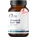 Designy pro zdraví D- Evail 10K - 10.000 IU vitamin D dodatek s vitamínem K (K1, K2 jako MK-4) + GG - Kostní, kardiovaskulární + imunitní podpora - Zlepšená biologická dostupnost vitaminu D3 (60 Softgels)
