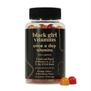 Black Girl Vitamíny Jednou denně - Womens Multivitamin Gummy - Vitamin A, B, C, E a zinek. Multivitamin pro ženy, Imunitní podpora. Vegan, gluten- Free. Made in The USA (30 Day Supply, Strawberry)