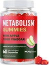 Metabolismus Gummies s jablečným octem 124; Energie, Digestion & Lean Body Mass Support PHAR124; Apple Cider Ocet Gummies s Matkou, B12 & Folate PHAR124; Metabolismus Podpora žen & Muži 124; 60 Ct.