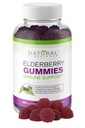 Natural BioScience Sambucus Elderberry Gummies with Vitamin C & Zinek, Imunitní podpora pro dospělé a děti, Denní antioxidant & Wellness Boost, 180 Vegan, gluten- Free, Žvýkací Elderberry Gummies