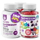 Dr. MORITZ Magnesium Bundle - Gumy pro dospělé (200mg, 30 Počet) a děti Magnesium gumy (60 Počet, 2 Pack) - Sugar- bez