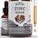 Zinek pro psy - Doplněk pro psy - Pomáhá podporovat zdravou pleť, kabát, imunitní zdraví a další - Dog Zinek - Dog Skin and Coat Doplněk pro psy - Kůže a Coat Doplněk pro psy - 1 fl oz - Bacon Flavor