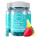 SugarBearPro Vlasy Vitamin Gummy 3 měsíc Dodávka Extra Síla Biotin 6000mcg, Růst pro muže a ženy, Vegan Vitamin B12, MSM, Inositol, Omega 3, Elderberry, Certified Kosher, Halal, Cruelty-Zdarma