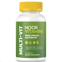 Noor Vitamíny Halol Vitamíny, Denní Multivitamin, Halol Vitamin pro ženy a muže, 30 Vitamíny & Minerály, A, B12, C, Železo, Zinek na podporu obecného zdraví, Non- GMO, Halol Multivitamin (2 měsíce dodávky)