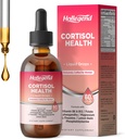 Cortisol doplňky pro ženy, Cortisol Wellness Tekuté Kapky, 16 v 1 Cortisol Detox Reducer w. Ashwagandha, Magnesium, L-Theanine, Folát pro relaxaci a hormonální rovnováhu, Jahoda
