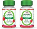 YUM-V Multivitaminové žvýkačky CY124; Doplněk cukru zdarma Vitamíny pro ženy a muže CY124; Chrom, thiamin a hořčík CY124; Přírodní Raspberry Flavor Chewables - 60 Count- (balení po 2)