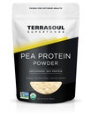 Terrasoul Superfoods Organic Pea Protein (Neochucený, hladká textura), 1,5 liber