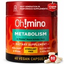 Mino Metabolismus Supplement for Effective Fat to Energy Conversion w / L- Carnitin, Fenylcapsaicin, & Vitamin B3 - Non- Jitters, Stimulant- Free, Vegan, Non- Dairy Kapsle (60 Služeb)