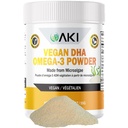 AKI Omega 3 DHA Micro Algae Práškové doplňky - Plant- Based Keto Vitamin pro záněty - Alternativa k rybě nebo Krill Oil - Vegan & GMO- Free (1.94oz / 55g)