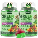 Super zelené žvýkačky, Zelené Superfood Powder Alternative w / Spirulina, Chlorella, Prebiotic Fiber, Probiotický, Ovoce Veggie, Denní ovoce Zelenina pro stravovací & Gut zdraví, Imunita, Focus, 120 Cts