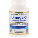 California Gold Nutrition Omega-3 Premium Fish Oil od California Gold Nutrition, Koncentrovaná formule s EPA & DHA, Podpora pro optimální lipidový profil, gluten zdarma, 100 Fish Gelatin Softgels - 2 Pack
