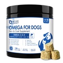 NATURE TARGET Omega 3 Rybí olej pro psy, lososový olej pro kůži a kabát dodatek s EPA & DHA Fatty Acids - Dog Itch & Alergie Relief, Anti Shedding, Hot Spots Treatment - Hip & Joint Support - 120ct