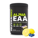 NutraBio Alpha EAA - All- Day Amino Acids for Muscle Growth and Hydration - Essential Amino Acids with Nootropics & Adaptogens- Full Spectrum EAA BCAA Powder - 30 Serings - Blueberry Lemonade