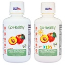 Přejít Zdravý multivitamin pro děti, Toddlers (1 lahvička) a multivitamin pro ženy, muže a dospívající (1 lahvička) Vegan, Bundle
