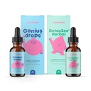 JoySpring Genius Drops & DetoxZee Bylinné Bundle 124; Děti Vitamíny přirozeně sourced, Non- GMO, Non- Alkoholické kapalné formule, Imunita Zdraví Podpora 124; Vegan & Vegetariánské doplňky