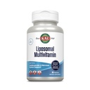 KAL Liposomal Multivitamin - High potency Liposomální vitamin C, D- 3 a více - Muži a ženy Multivitamin pro kardiovaskulární a nervovou podporu - 30 Služeb, 60 VegCaps