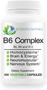 B6 Komplexní Vegan vitamin B6, B9 Folát, B12 Methylkobalamin podporuje kardiovaskulární, neuromuskulární, nervový systém, homocystein, energie, krevní buňky a zdraví kostí 100 Caps