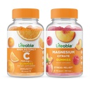 Živý vitamín C 750mg + hořčík 85mg, Gummies Bundle - Velký příchuť, doplněk vitamínu, gluten zdarma, GMO zdarma, Žvýkací žlab