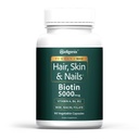 Wellgenix Purvana Max vlasy, kůže a nehty Vitamin: Biotin 5000mcg pro zvýšený růst vlasů, Hair Prevence pro ženy a muže, Vegan, Ideální pro Post Partum & PCOS, 90 Počet, Balení 1