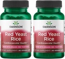 Swanson Made with Organic Traditional Red Yeast Rice 600 Miligramy 60 Veg Kapsle (2 Pack)