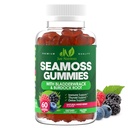 Mos Moss 3000mg Gummies with Bladderwrack and Burdock Root - Natural Irish Moss for Immunication, thyroid and Detox Support - Extra Strength, Great Toasting - Gluten- Free, Vegan - 60 Gummies