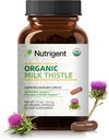 USDA organické mléko Thistle dodatek 25: 1 extrakt, 8750 mg síla, Silymarin dodatek 280 mg, kapalné organické kapsle, jaterní zdraví a detox podpora, Non- GMO, 60 Počet