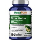 NusaPure Bitter Melon Extract 10 000 mg 180 Vegan Caps (100% Vegetarian, Non- GMO, gluten- Free, 10% Bitter Principles) Bioperin