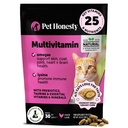 Cat Multivitamin Crunchy & Creamy Chews - Kočičí léčby pro zdraví + imunitní, společná podpora, kůže & Coat, & Digestion - Vitamíny s Omega 3, Lysin & Probiotika (30 denní dodávka)
