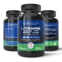 L Theanine 200mg, Magnesium, 5-HTP & Melatonin - All- in-1 L- Theanine dodatek pro stresovou úlevu, Focus & Cognition, Sleep - 60 Kapsle