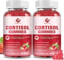 (2 Pack) Cortisol Supplement Gummies for Women with Rhoddiola Rosea, Ashwagandha, Magnesium, Balanced Cortisol, Zzz Support, Non- GMO, 120 Gummies