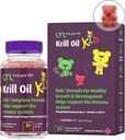 LYL kril Oil Kid Gummy Medvědy s vitaminem D 3, vitaminem E a vitaminem A - fosfolipid- Pouzdro Omega 3 pro zdravý růst a vývoj - Gumové Medvědy s pomerančem, Apple & Maliny chuť (balení 30)