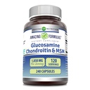Amazing Applicas Glucosamine Chondroitin & MSM dodatek 124; 1850 Mg per Serving Applications 124; 240 Kapsle 124; Non- GMO creditation 124; Gluten- Free creditation 124; Made in USA