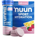 Nuun Sport Electrolyte Tablety s hořčík, vápník, draslík, chlorid & sodík, gluten Free & Vegan, Jahodová citronáda, 8 balení (80 Služeb celkem)