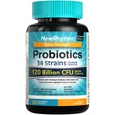 Newrhythm Probiotika 120 Milionů CFU 36 Stravovacích, 3-in-1 Probiotika pro stravitelné zdraví a imunitní podporu s prebiotika & Enzymy, Probioticos pro ženy & Muži, Cílené uvolnění, 60 Veggie Caps