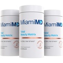 MiamiMD Celková krása Matrix Kolagenové doplňky pro ženy - Kolagenové kapsle s vitamínem C pro vlasy, kůži a nehty - Krutost zdarma - (60 Kapsle) - 3 Pack