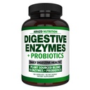 Stravovací enzymy s probiotiky - Multi enzyme Nutritional Supplement - Acidophilus Bromelain Papaya Papain Lipáza & Laktáza - Zlepšit stravení - 120 pilulky - Arazo Nutrition