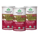 ORGANIC INDIA Psylium Herbal Powder - Celý Husk Fiber Supplement, Podpora trávení, Vegan, gluten- Free, USDA Certified Organic, Non- GMO, Soluble & Nerozpustný zdroj vlákna - 12 oz (balení po 3)