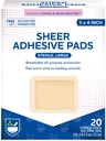 Rite Aid Sheer Adhesive Obvazy se sterilní Non Stick Pad, 3 "x 4" - 20 hrabě 124; Wound Care / First Aid Dodává 124; Obvazové Wrap 124; Lékařská páska pro kožní obvazy